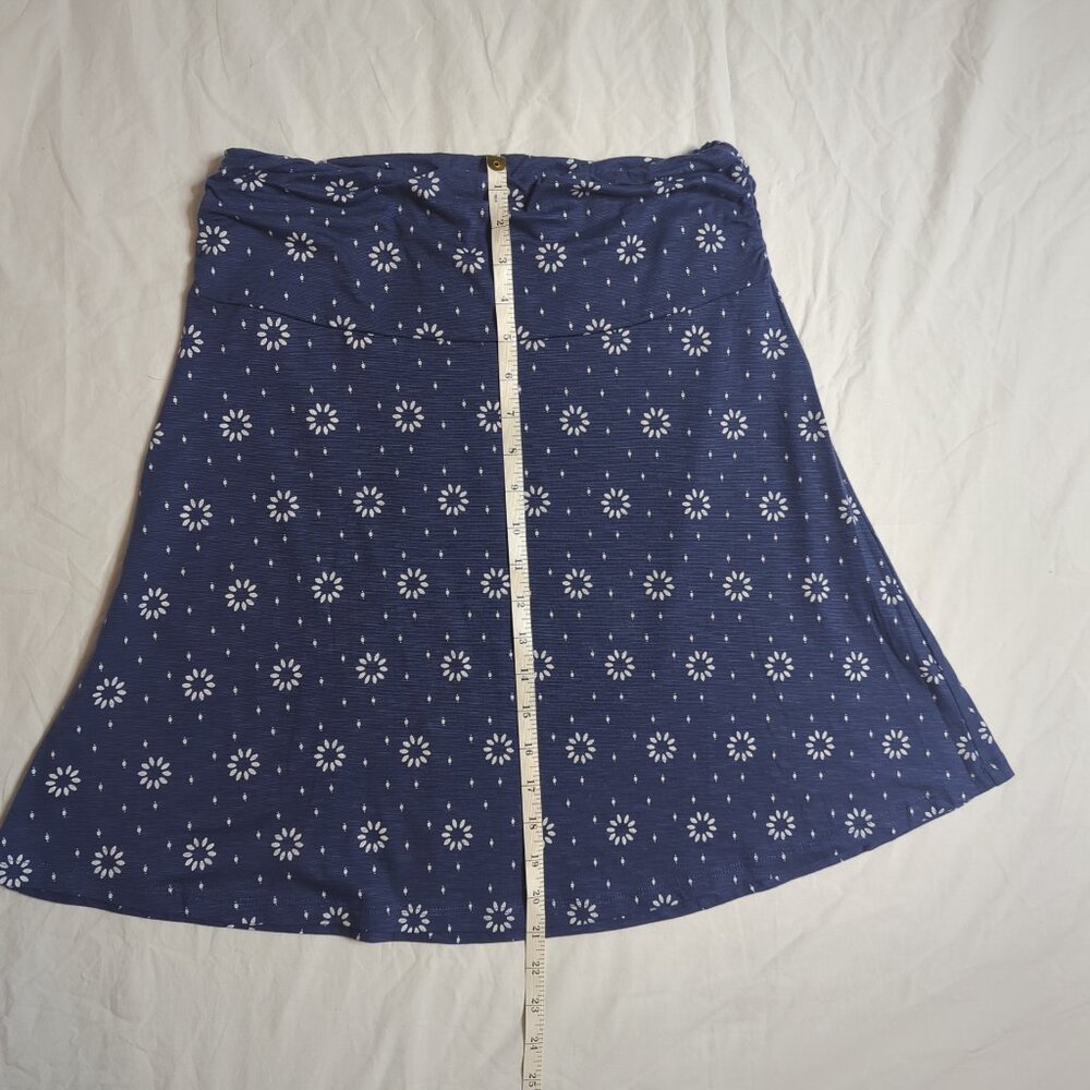 Toad&Co Women's Size Small Chaka Skirt, Navy Blue Print - Picture 4 of 8